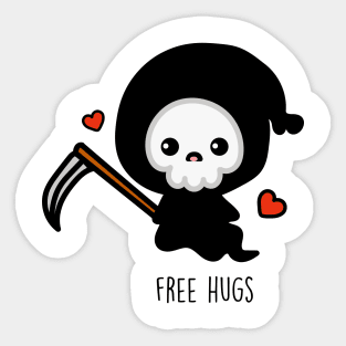 Free hugs grim reaper Sticker